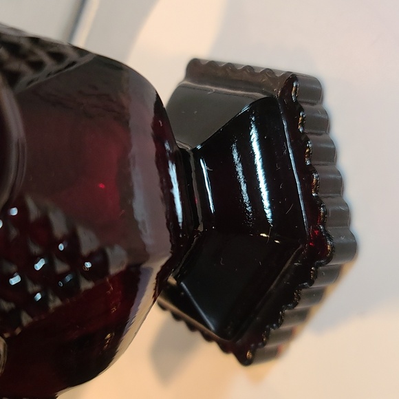 Set of 2 Vintage Avon 1876 Cape Cod Ruby Red Glass 5" Footed Irish Coffee Mugs - Picture 7 of 9